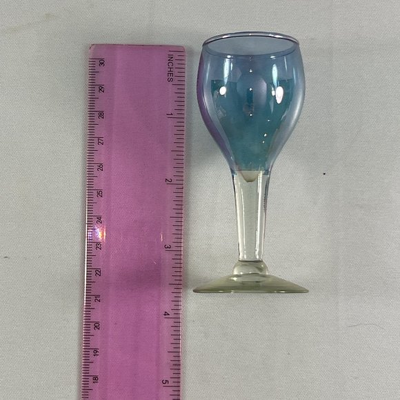 Liqueur 6 Glasses Blue Port Wine Barware Sherry Unbranded 1.5 oz Cordial Shots - Picture 7 of 8